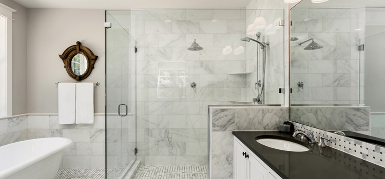 bathroom shower door installation in Arvin